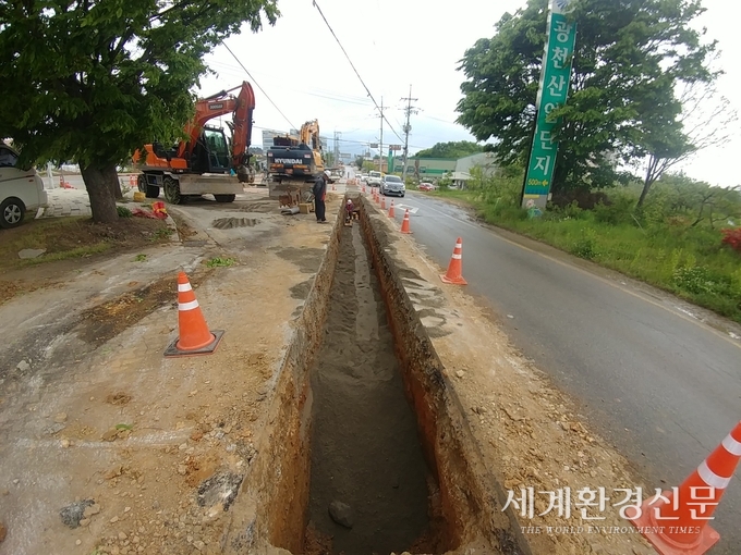 홍성군, 도시가스 미공급지역 공사 현장 사진