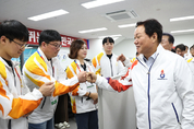 박완수 경남도지사, 전국체육대회 경기장과 상황실 방문, 참가 선수와 근무자 격려!