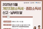 양평군, 5월은 개인지방소득세·종합소득세 신고·납부의 달